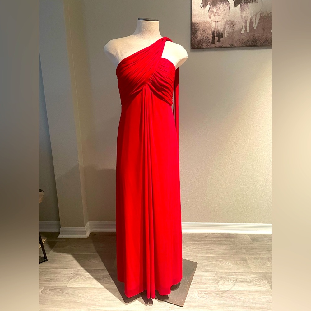 Elegant red evening dress